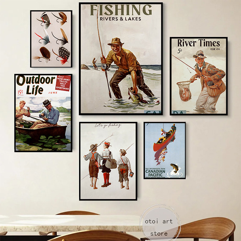 Outdoor Hunting Pictures - Vintage Fishing Retro Travel Outdoor Sports