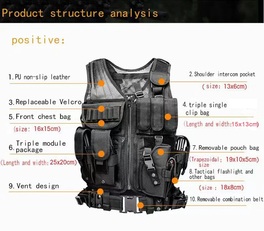 Adjustable Molle Tactical Vest - Hunting Outdoor Game incelemesi ve fiyatı