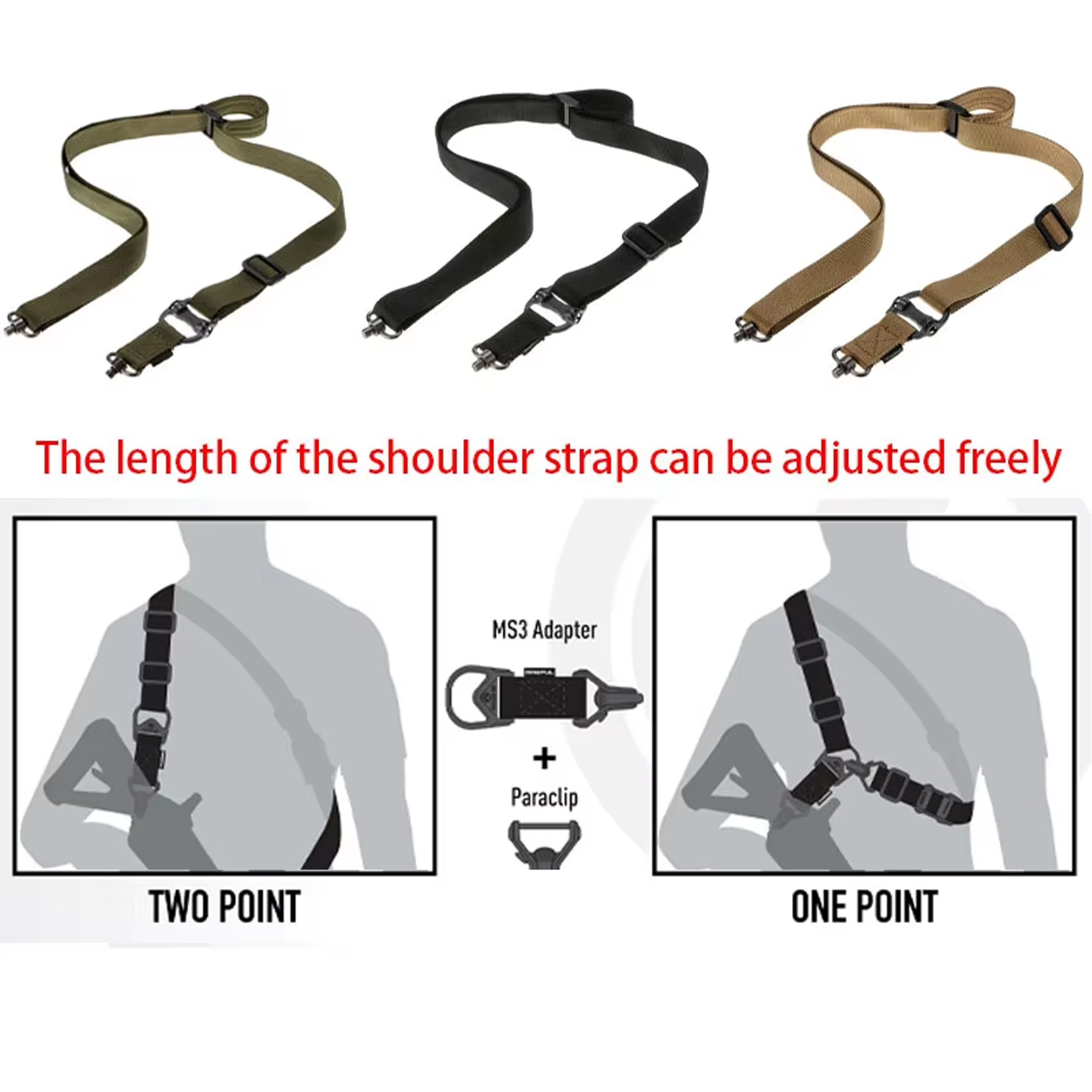 Tactical MS3 Gun QD 2 Point Sl - Rifle Sling Swivel incelemesi ve fiyatı