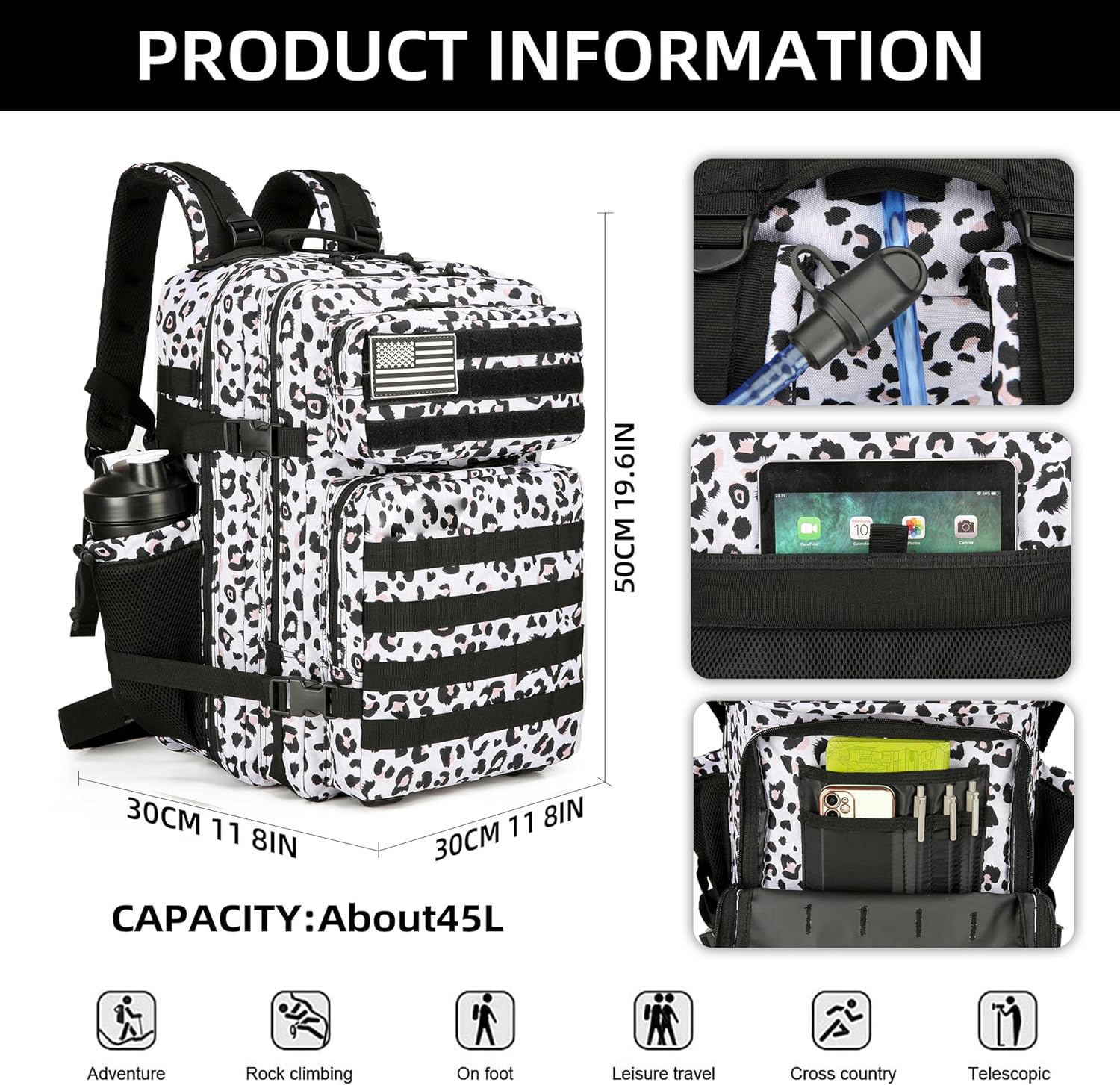 Large 45L 3P Tactical Backpack - Outdoor Hunting Backpack incelemesi ve fiyatı