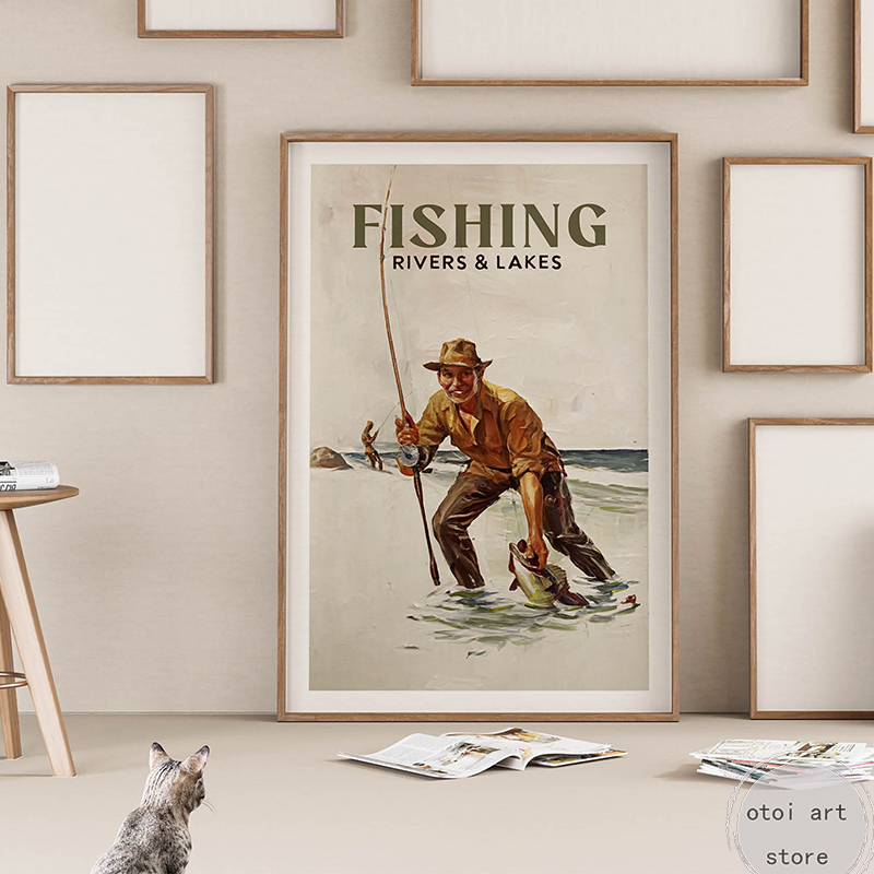 Vintage Fishing Retro Travel O - Outdoor Hunting Pictures incelemesi ve fiyatı